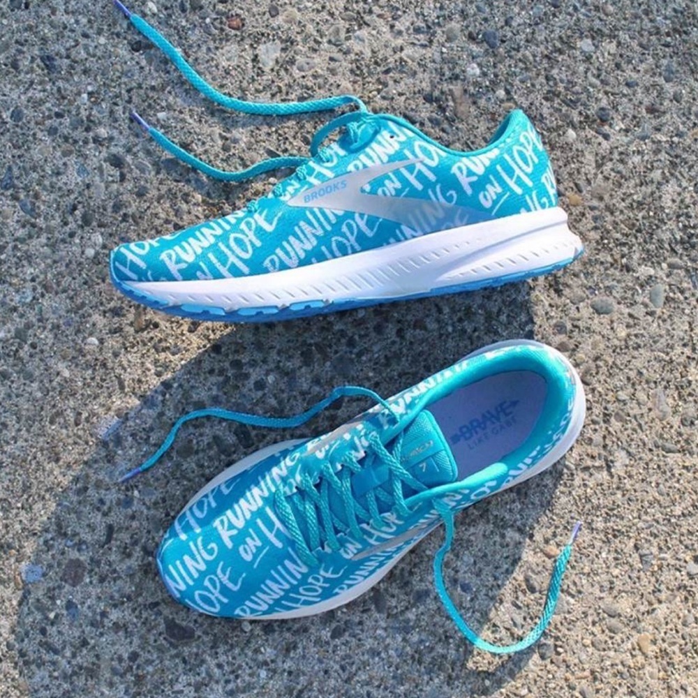 Brooks Women size 11 Launch 7 Running Shoes - Teal and White